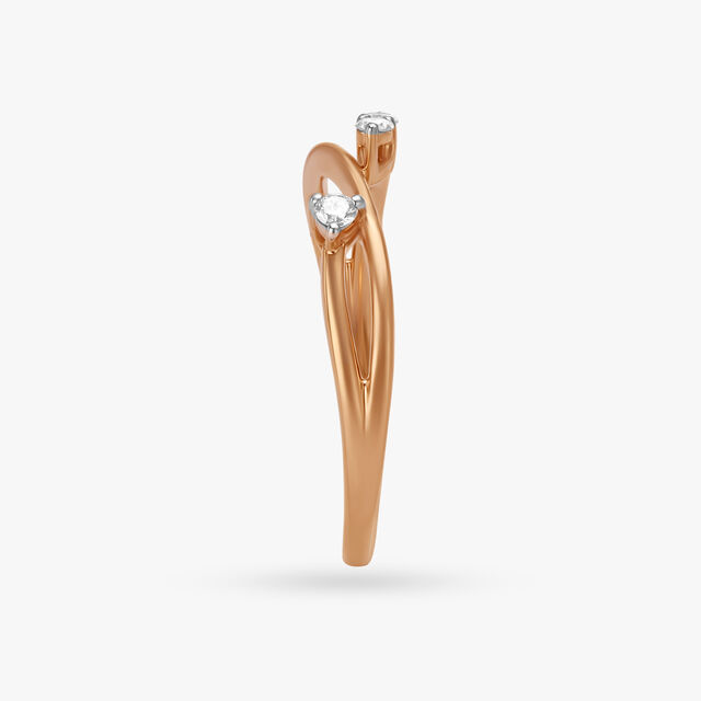 Infinity Twist Diamond Finger Ring
