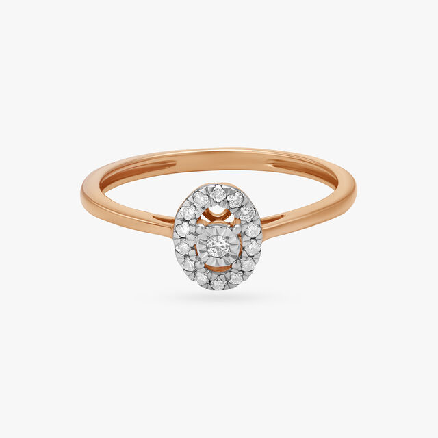 Oval Halo Diamond Finger Ring
