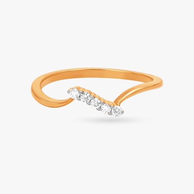 Sway Line Diamond Ring