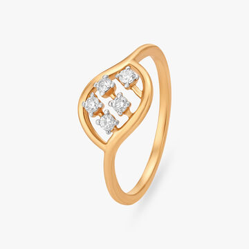 Dazzling Leaf Diamond Ring