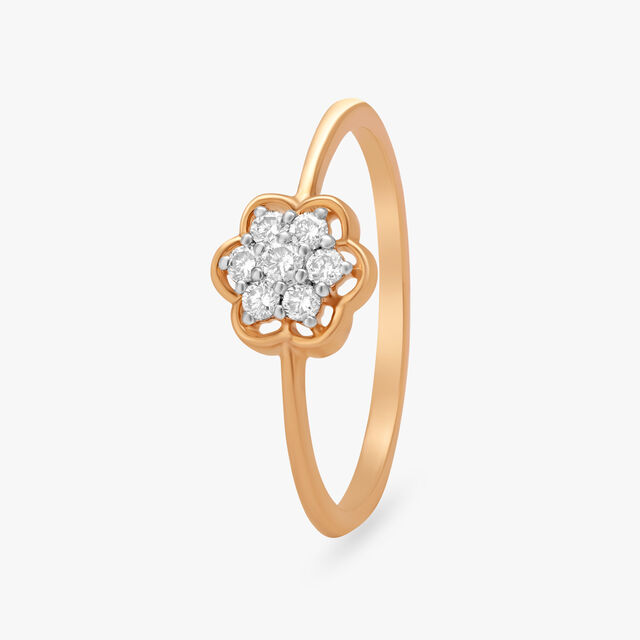 Floral Diamond Finger Ring