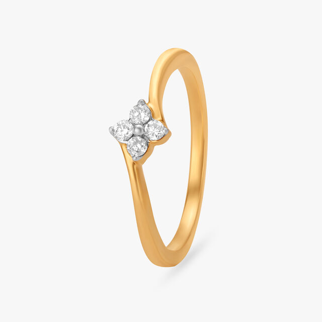Stylish Dainty Diamond Ring