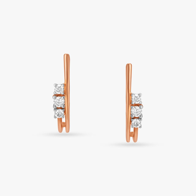 Chic Sparkle Diamond Hoop Earrings 3
