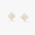 Grid Diamond Stud Earrings 