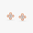 Floral Beauty Diamond Stud Earrings 