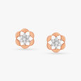 Elegant Blooms Diamond Stud Earrings 