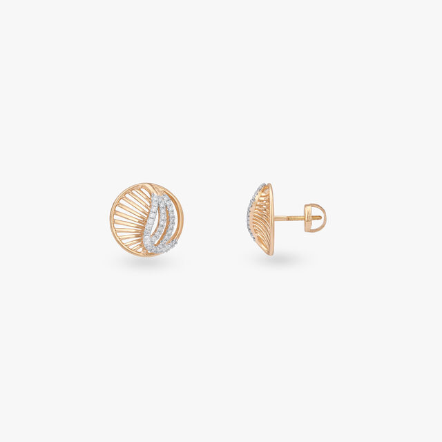 Celestial Circle Diamond Stud Earrings 2