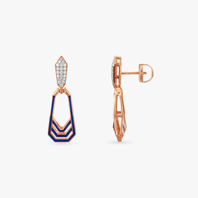 Geometric Versatility Diamond Drop Earrings 3