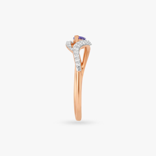 Twilight Whisper Diamond Finger Ring