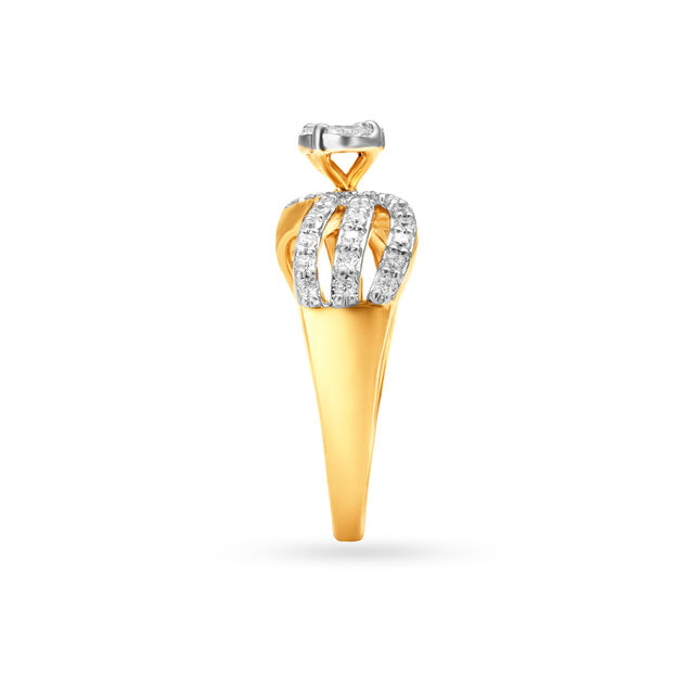 Bow-Tie Diamond Finger Ring 3