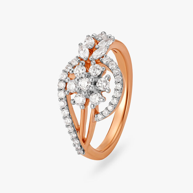 Enchanted Blossom Diamond Finger Ring