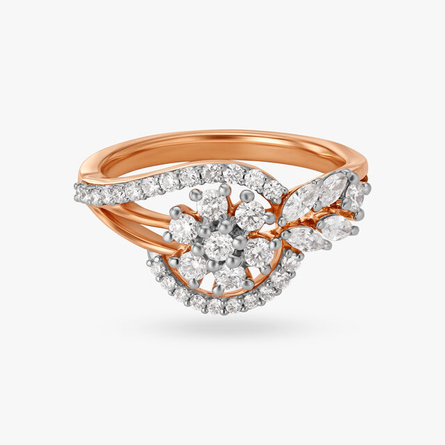 Enchanted Blossom Diamond Finger Ring