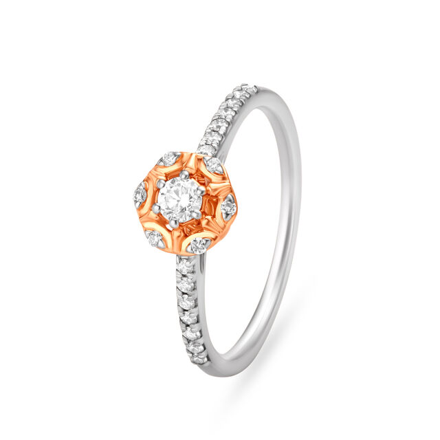 Fancy Mini Solitaire Finger Ring