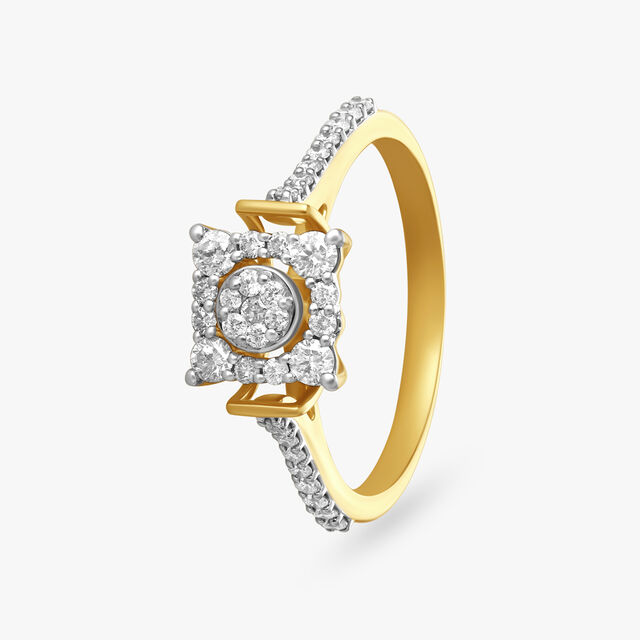 Stunning Geometric Diamond Ring,,hi-res