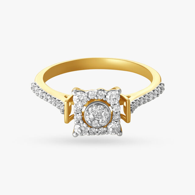 Stunning Geometric Diamond Ring,,hi-res