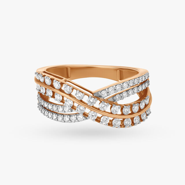Graceful Swirls Diamond Ring