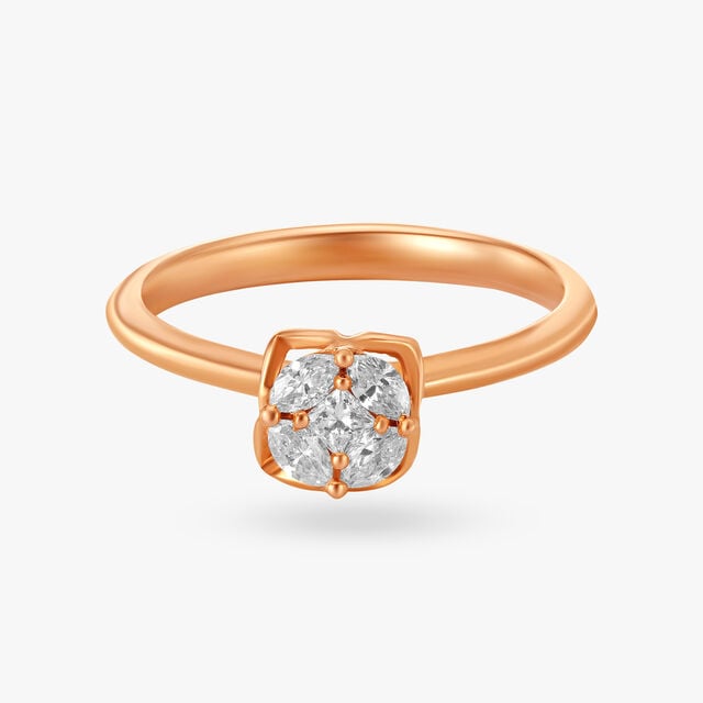 Radiant Halo Diamond Finger Ring 2