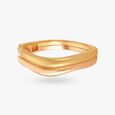 Dual Patterned Gold Finger Ring 4