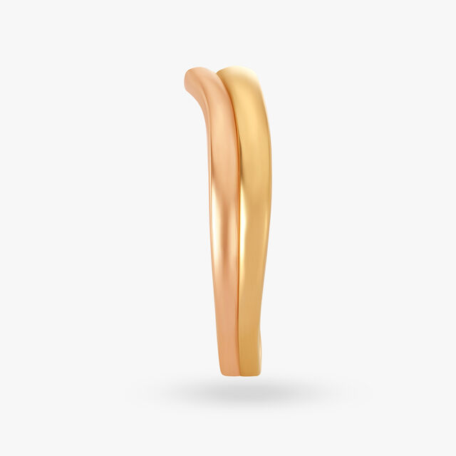 Dual Patterned Gold Finger Ring 5