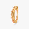Dual Patterned Gold Finger Ring 6