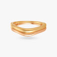 Dual Patterned Gold Finger Ring 7