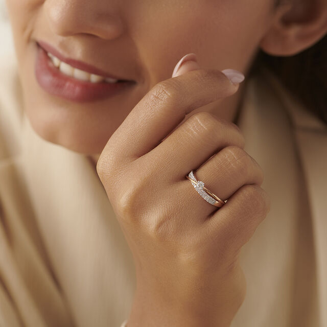 Ethereal Crossover Diamond Ring 2