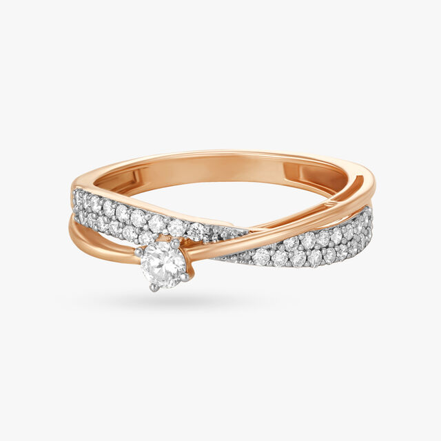 Ethereal Crossover Diamond Ring 4