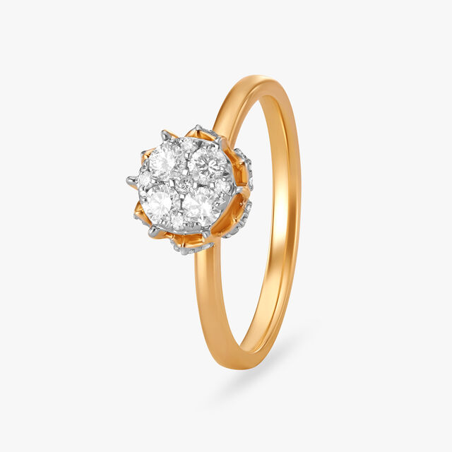 Crown Diamond Finger Ring