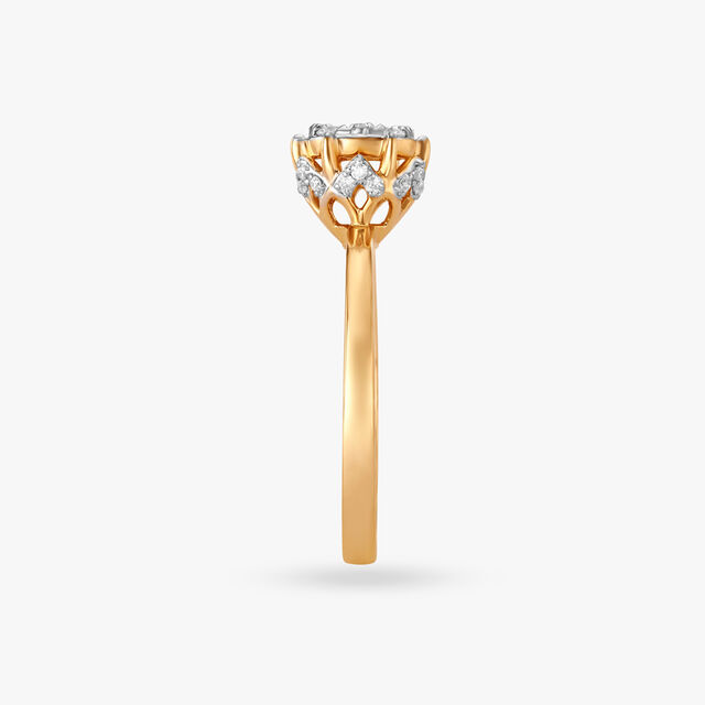 Crown Diamond Finger Ring