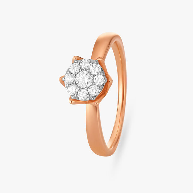 Floral Diamond Finger Ring