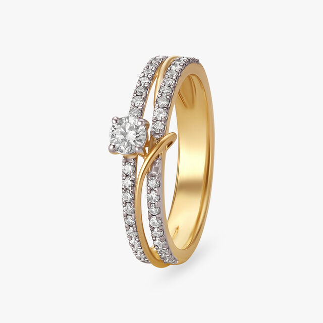 Buy Dual Diamond Finger Ring at Best Price | Tanishq US