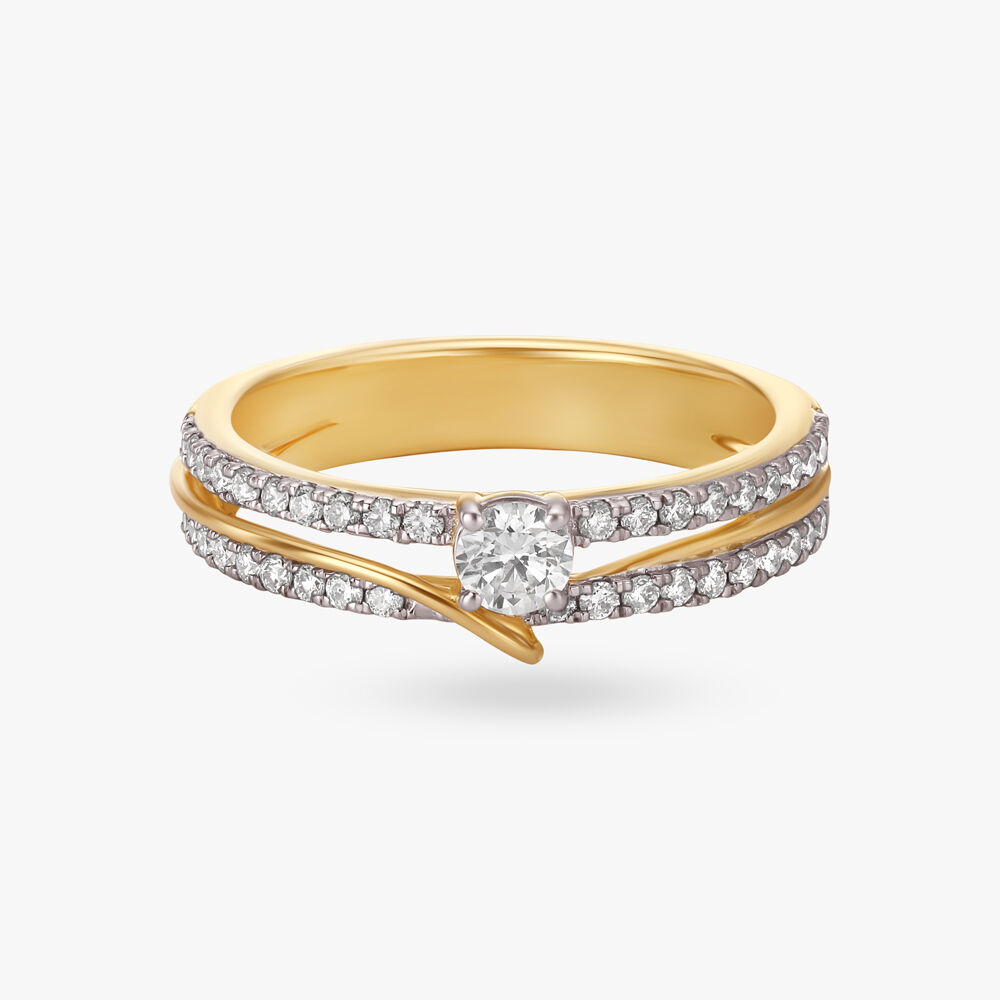 Buy Dual Diamond Finger Ring at Best Price | Tanishq US