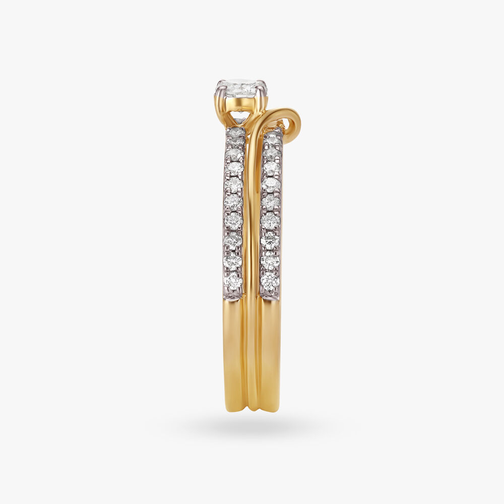 Buy Dual Diamond Finger Ring at Best Price | Tanishq US