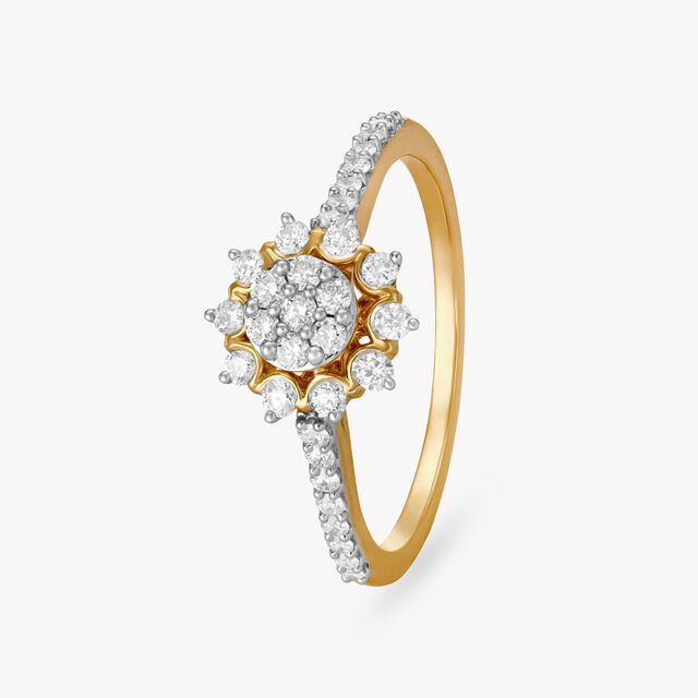 Enchanting Floral Diamond Ring,,hi-res