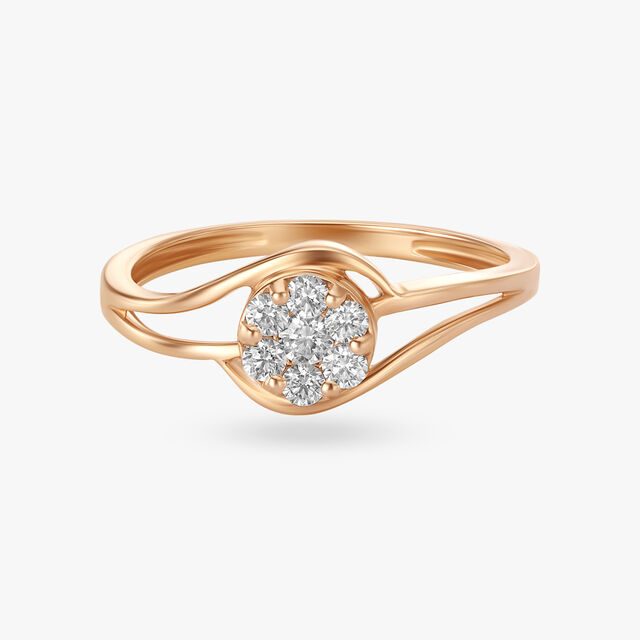 Curved Diamond Finger Ring 2