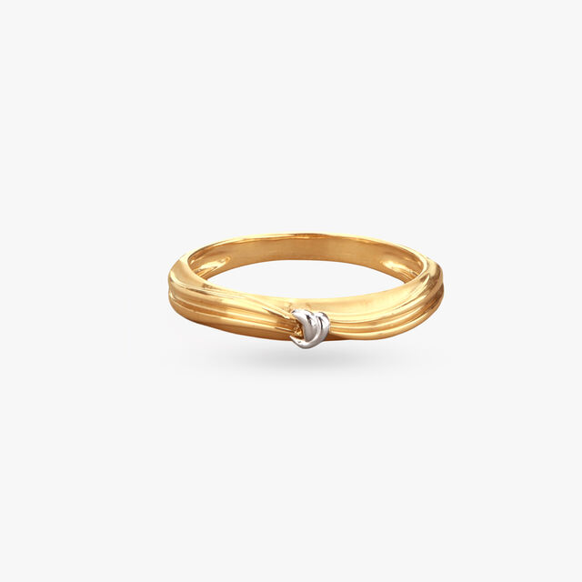 Ribbon Twist Gold Finger Ring 2