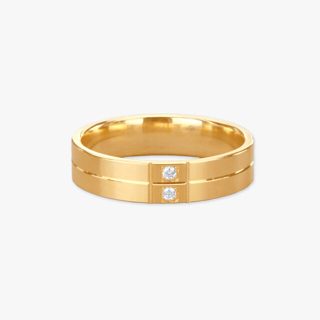 Refined Edge Diamond Finger Ring For Men