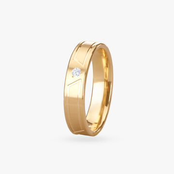 Refined Precision Diamond Finger Ring For Men