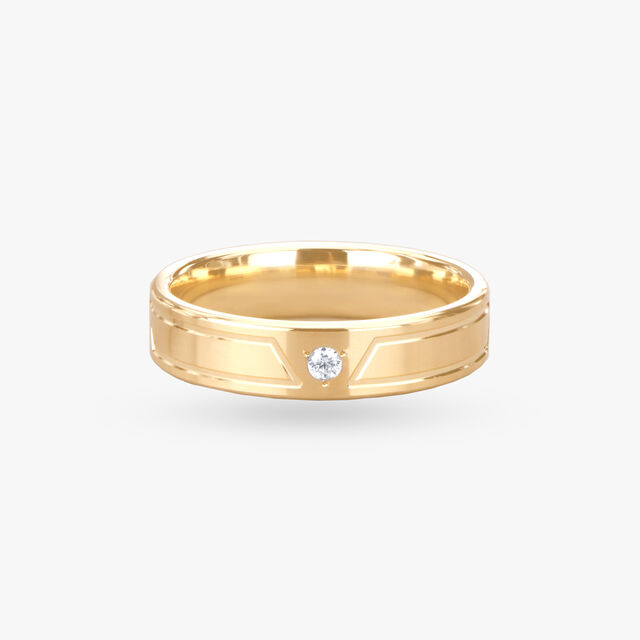 Refined Precision Diamond Finger Ring For Men