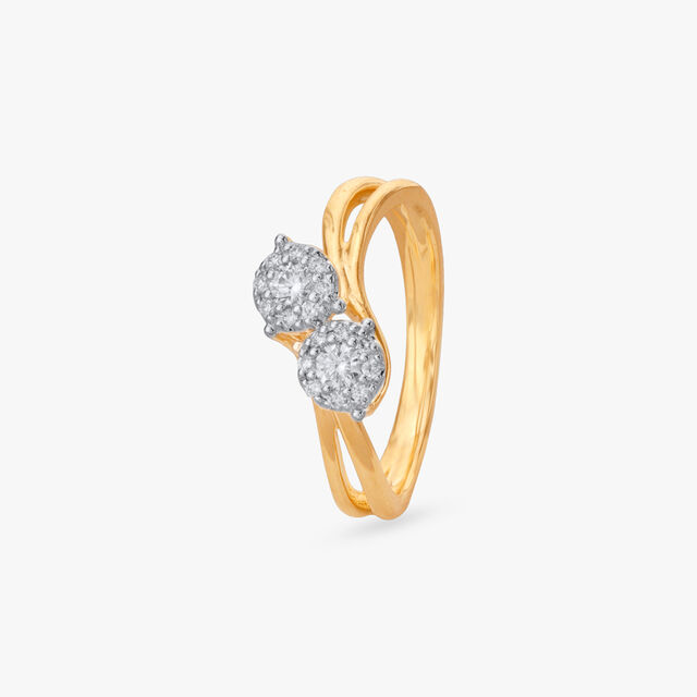 Graceful Dual Diamond Finger Ring
