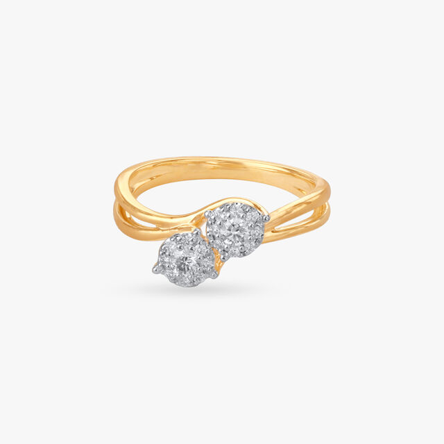 Graceful Dual Diamond Finger Ring