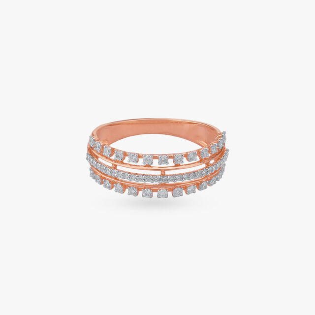 Glimmer Rows Diamond Ring