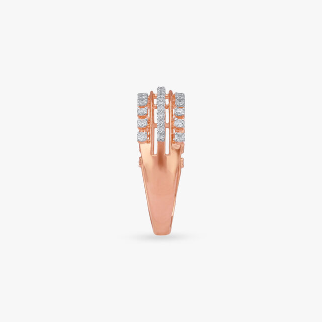 Glimmer Rows Diamond Ring