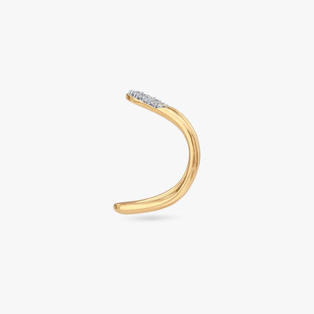 Sleek Curve Diamond Finger Ring