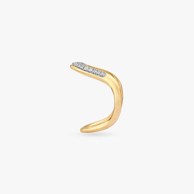Edgy Sleek Diamond Finger Ring