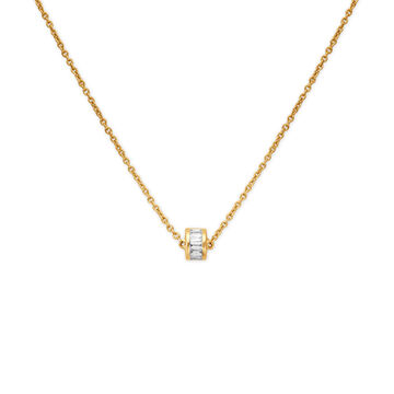 Wheel Motif Diamond Pendant with Chain for Kids