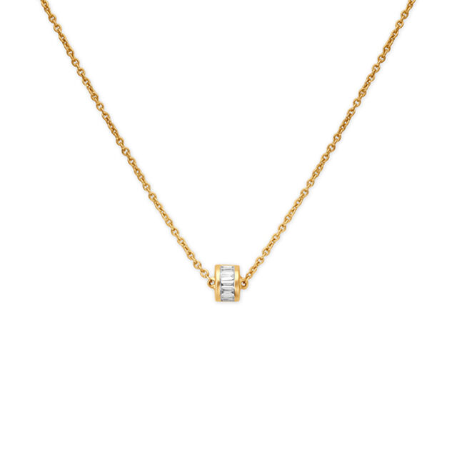 Wheel Motif Diamond Pendant with Chain for Kids,,hi-res 