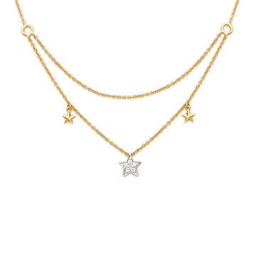 Enthralling Star Pattern Kids Diamond Necklace