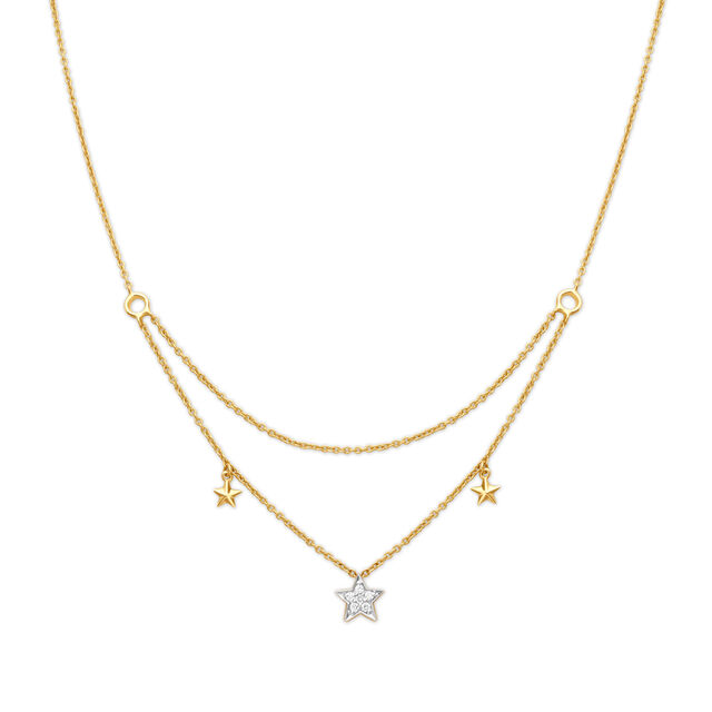 Enthralling Star Pattern Kids Diamond Necklace,,hi-res 2