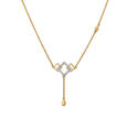 Interlinked Geometric Diamond Necklace 2